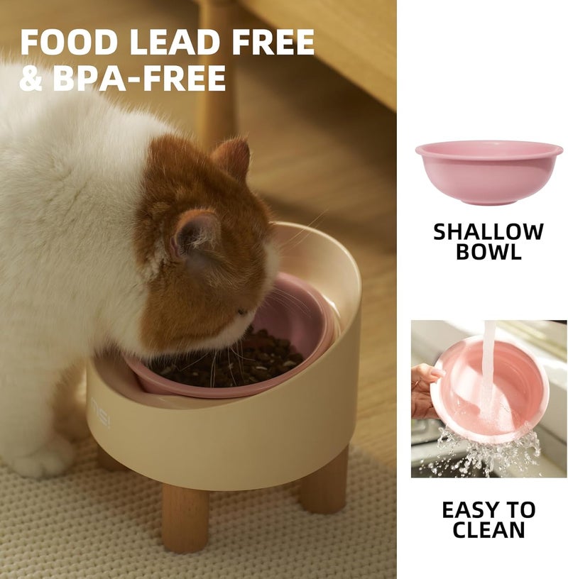 MS!MAKE SURE Spring Roll Single Cat Bowls Pink - Image 4
